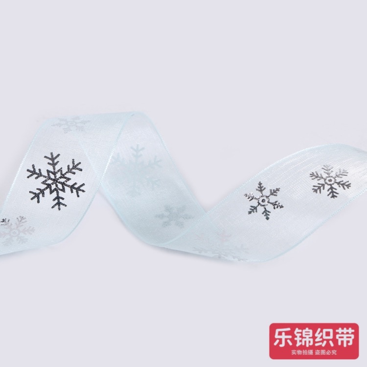 【 Lejin 】 Silver embossed snowflake pattern snow gauze webbing Flower packaging Floral art decoration DIY creative gift binding Specification image