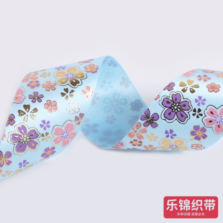 وشريط مزود بالألوان مزود بأقواس ملونة مزخرفة مزخرفة من أزهار مزخرفة مزخرفة من نوع 4 CM مزود بذهب ساخن مزود بشريط عريض Specification image