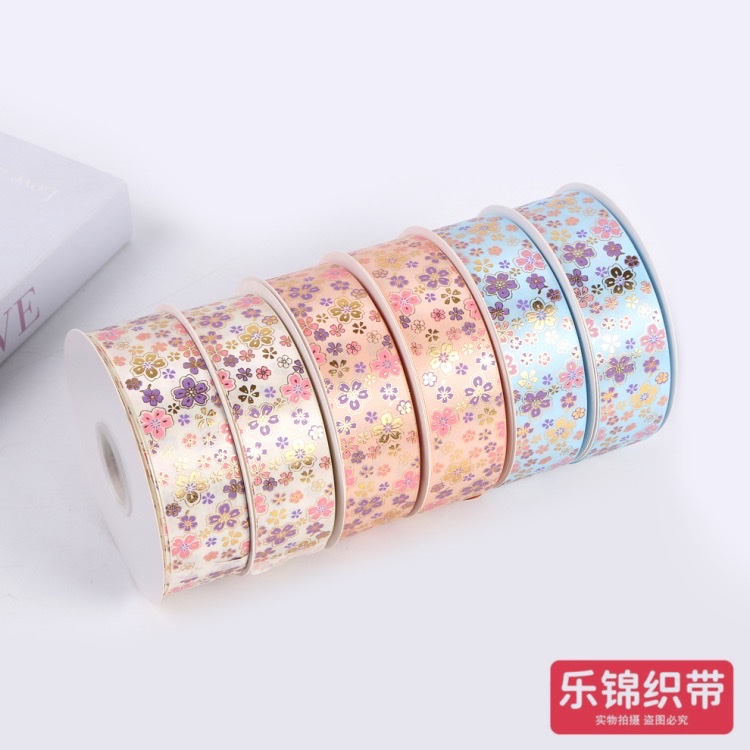 وشريط مزود بالألوان مزود بأقواس ملونة مزخرفة مزخرفة من أزهار مزخرفة مزخرفة من نوع 4 CM مزود بذهب ساخن مزود بشريط عريض