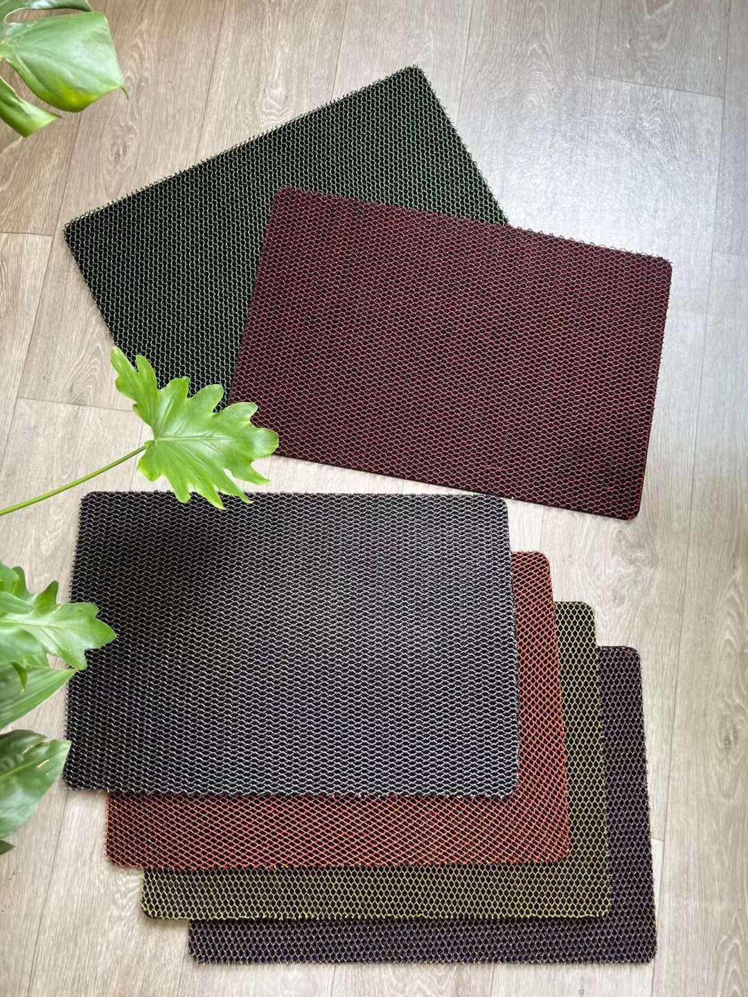 Tartan estampado stretch rey cristal línea de pesca seda antideslizante rascador de arena rascador de barro impermeable al aire libre baño baño masaje piso mat detail image 4