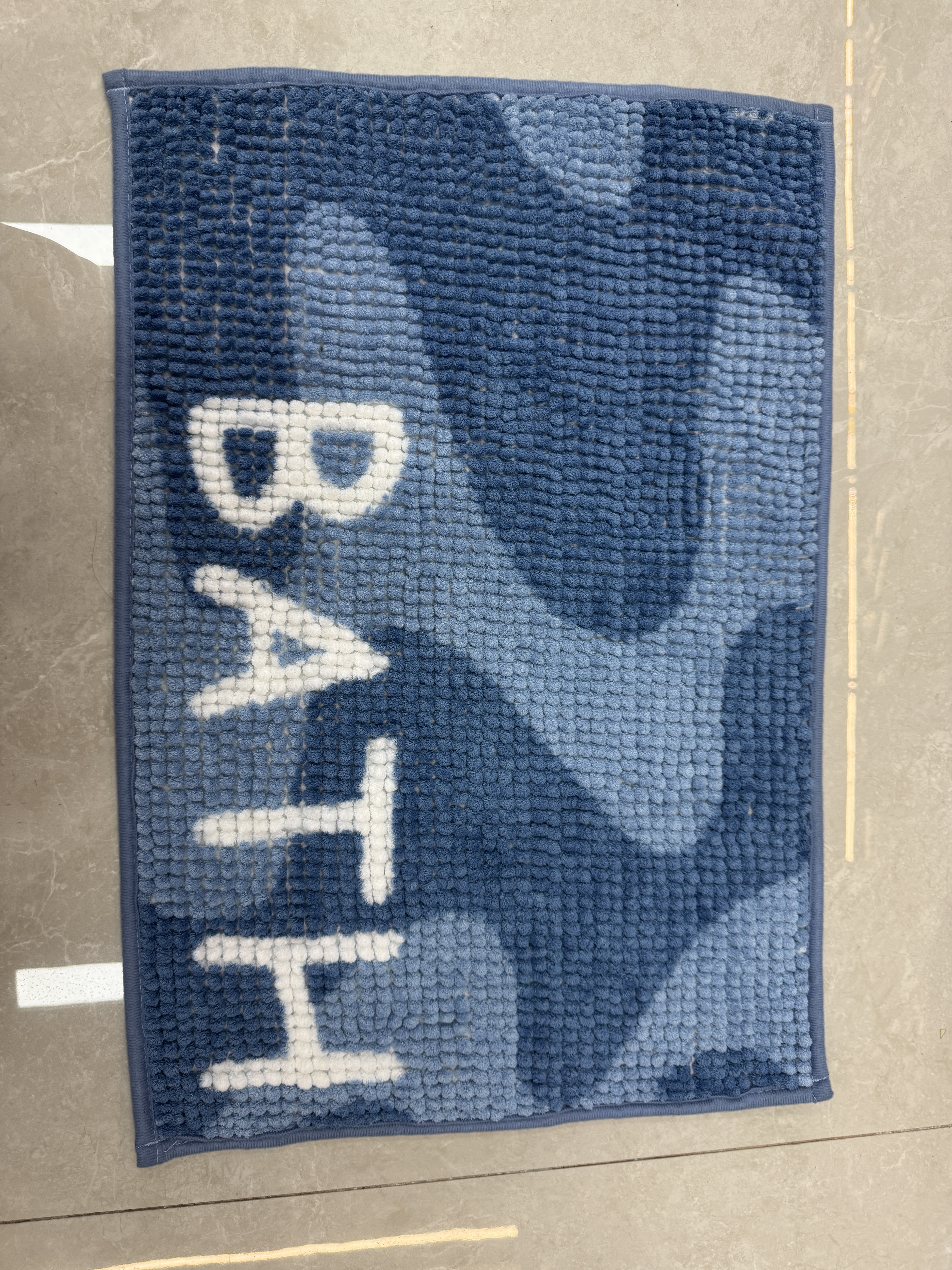 Nueva colección chenille de lana corta letras estampadas futbol tapete alfombra tapete antideslizante alfombra de baño alfombra de puerta alfombra de cocina
