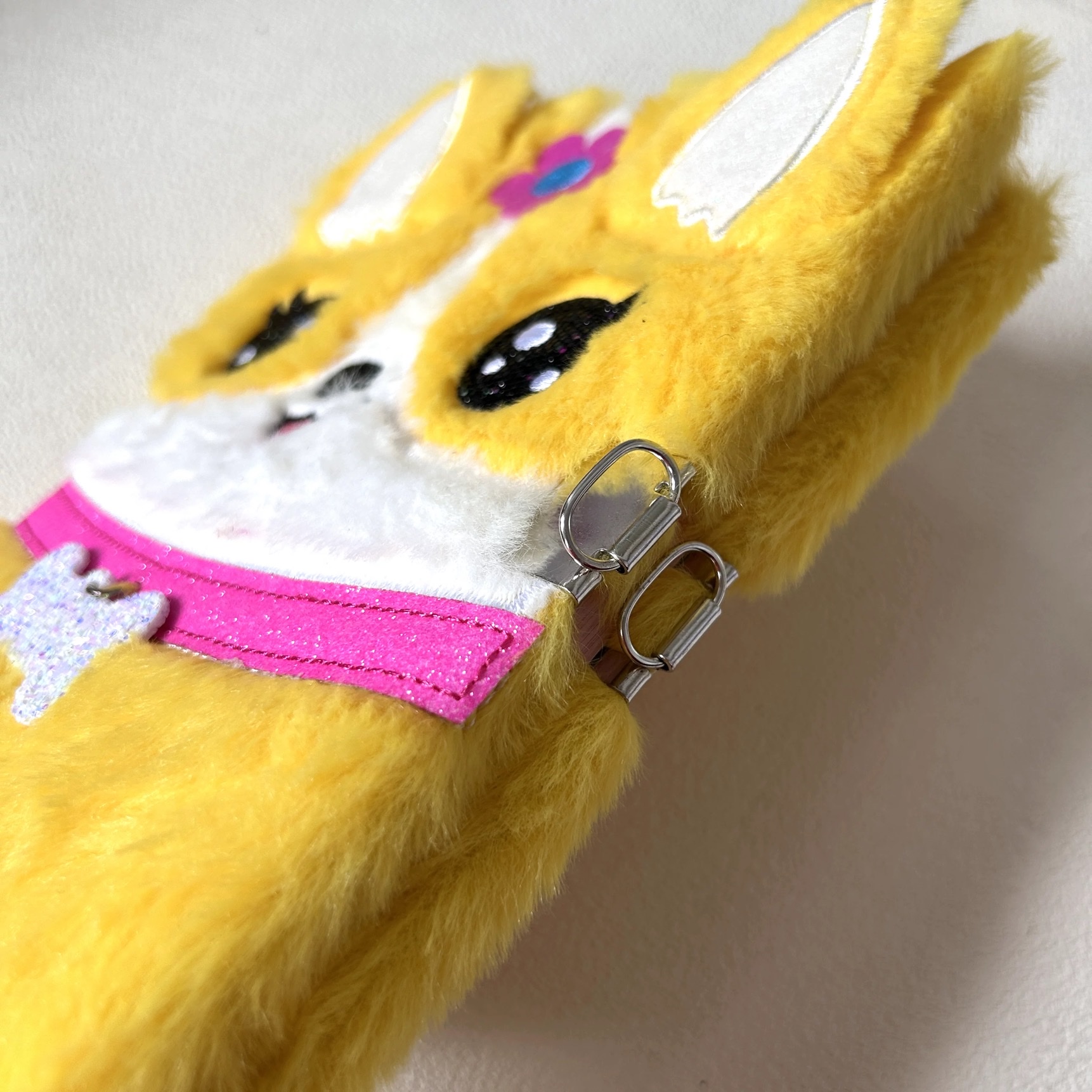Cute plush lockable cartoon girl A5 diary notebook for export to Spain details Picture