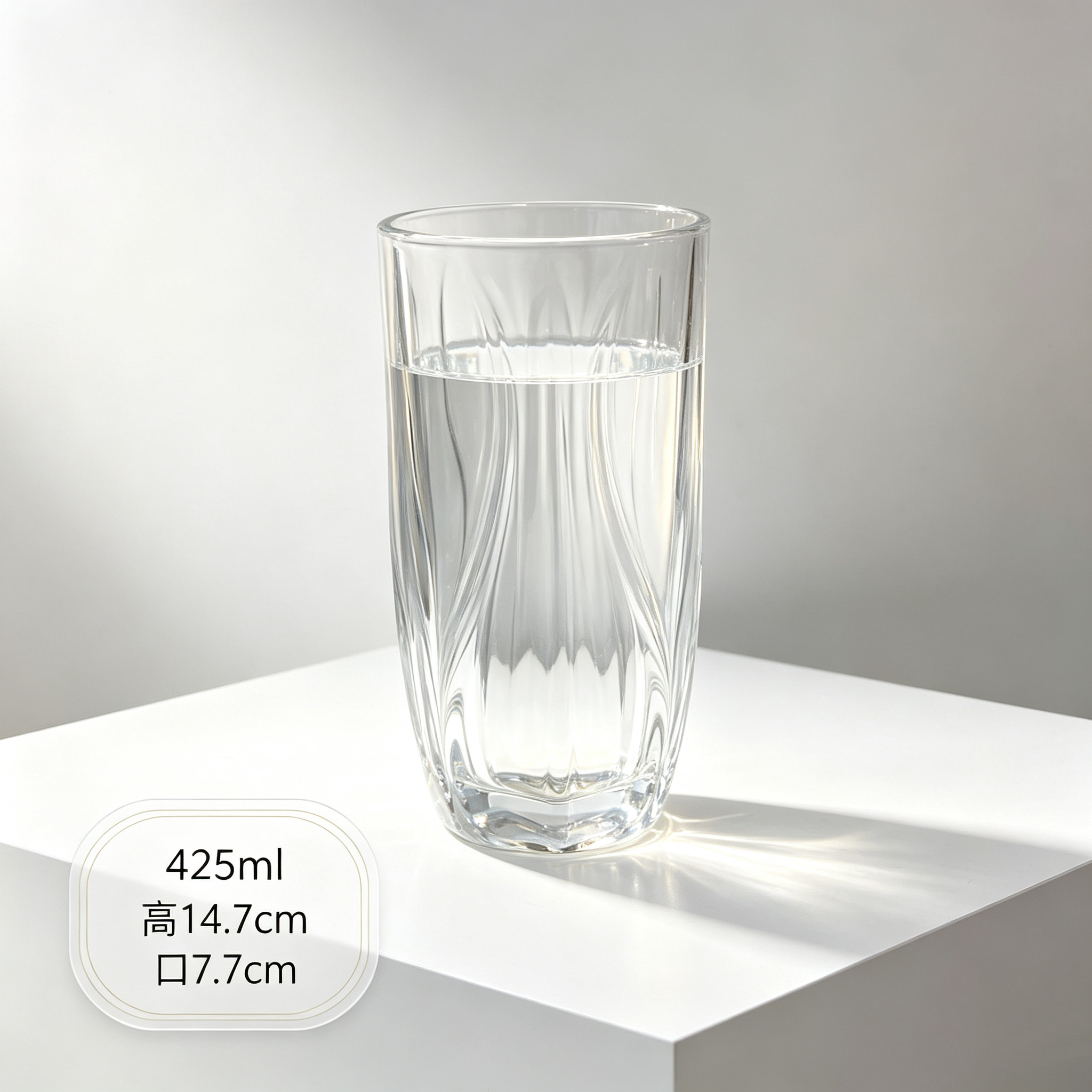Multi-specification series of glass water cups and high-footed ice cream cups full image