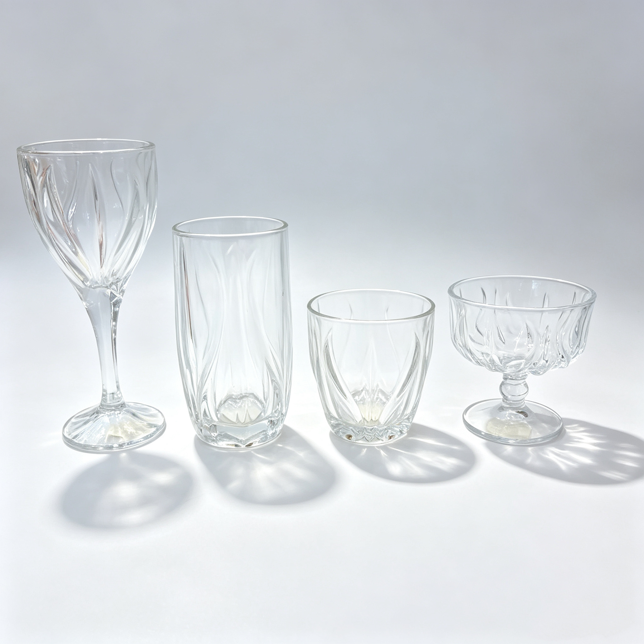 Multi-specification series of glass water cups and high-footed ice cream cups detail image 12