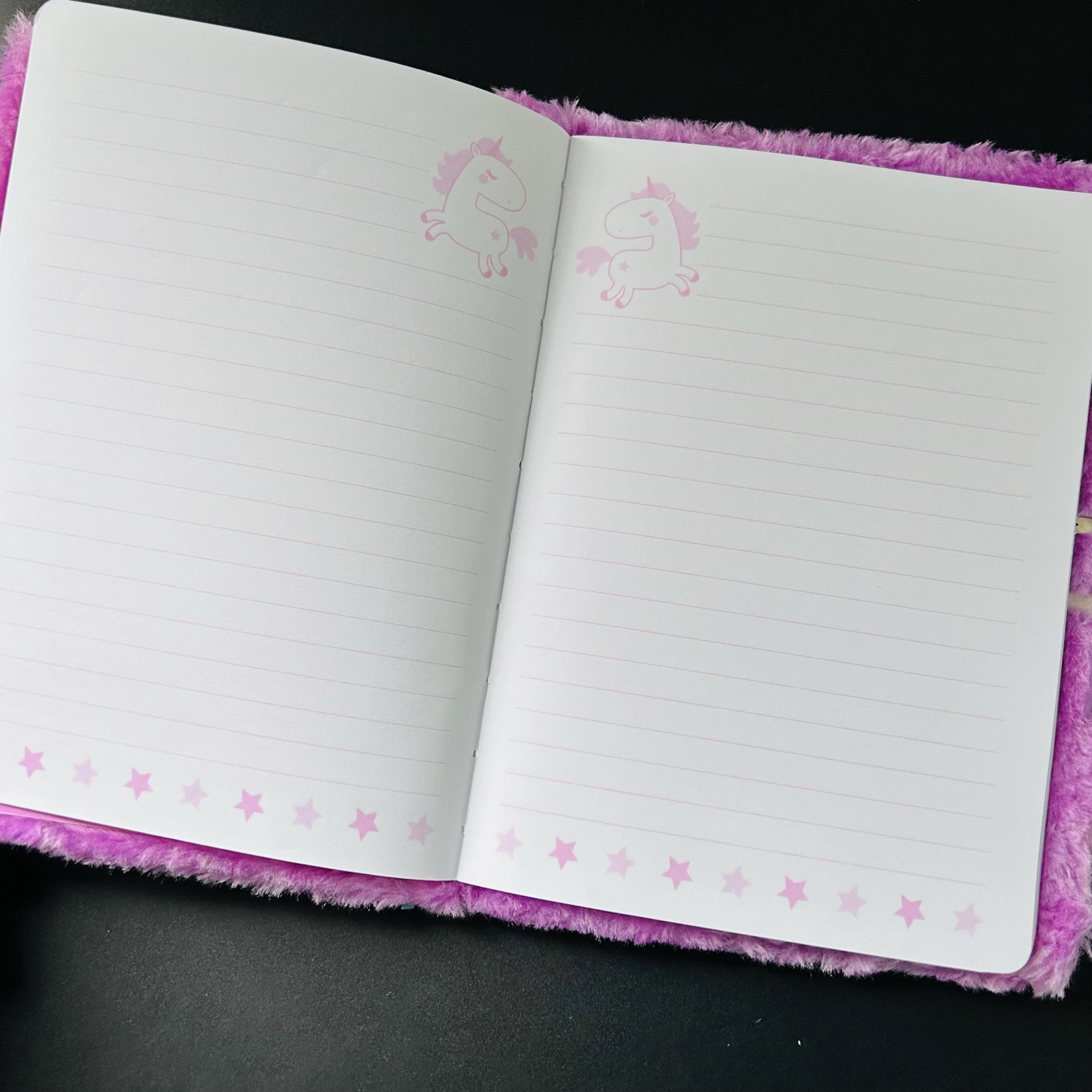 Personalizado a5 libro de líneas horizontales fluffy unicornio páginas de color libro de líneas horizontales cuaderno de bloqueo de combinación cuaderno de estudiante pic 3