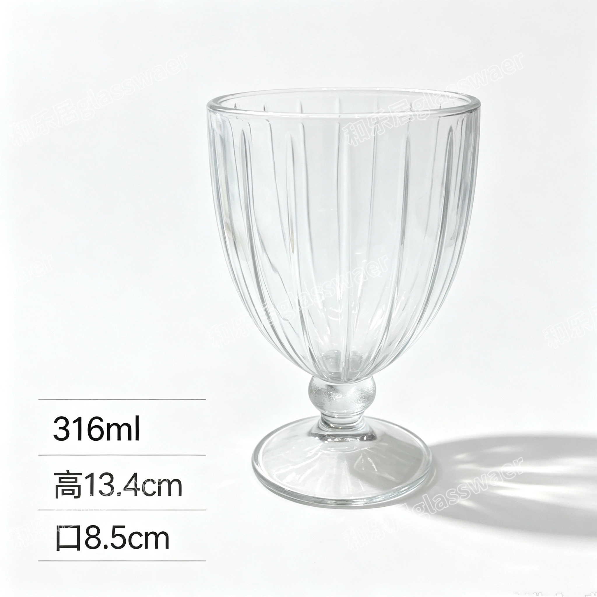 Glass ice cream highball cups in various specifications and styles detail image 3