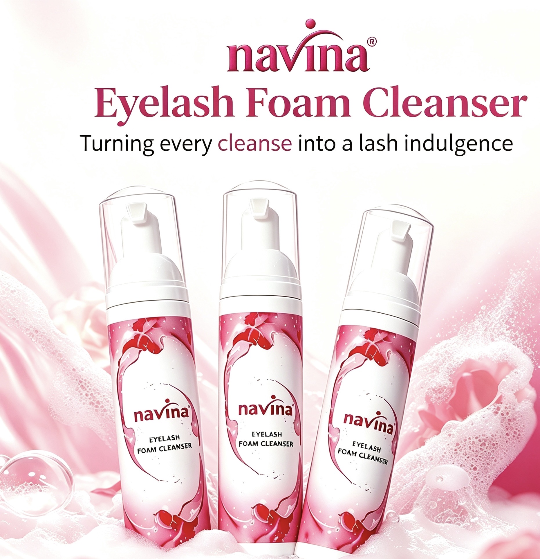 navina Yaviya Eyelash Implantation Special Cleaning Mousse spa Bubble Eyelash Makeup Remover Foam Eye Cleaning Mousse Eyelash Special Deep Cleaning Eye Mousse Eyelash Cleaning Mousse detail image 11