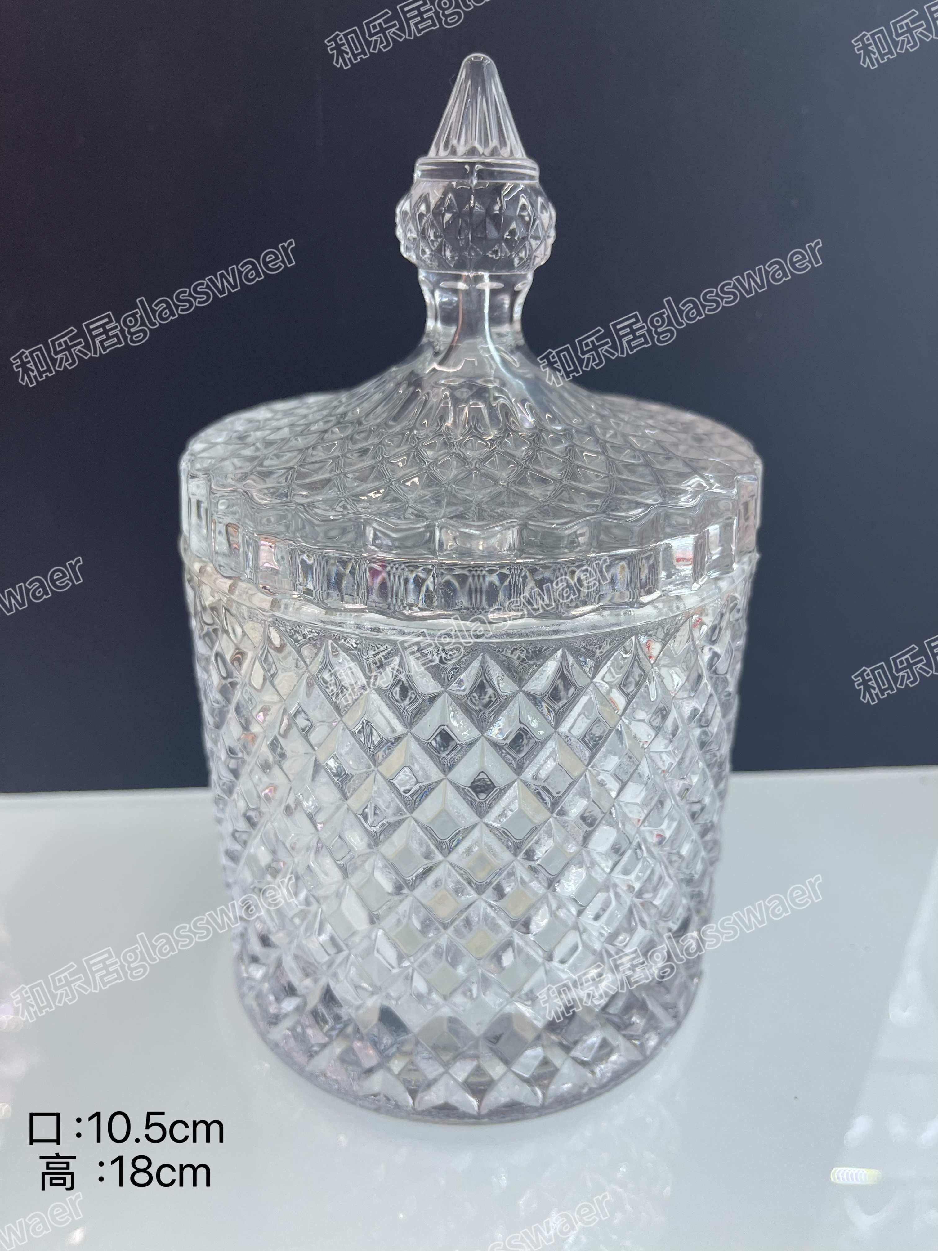 Multi-specification diamond glass sugar jars detail image 2