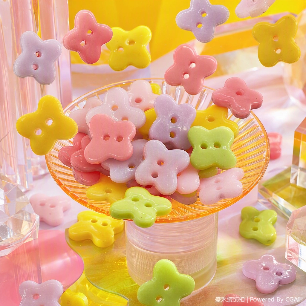 Colorful button two-eye children's shirts, sweaters, knitted cardigans, decorative buttons, cute and irregular-shaped imitation ceramic, colorful butterfly two-eye buttons, children's and women's shirts, knitted sweaters, hair accessories, DIY children's clothes, decorative buttons detail image 5