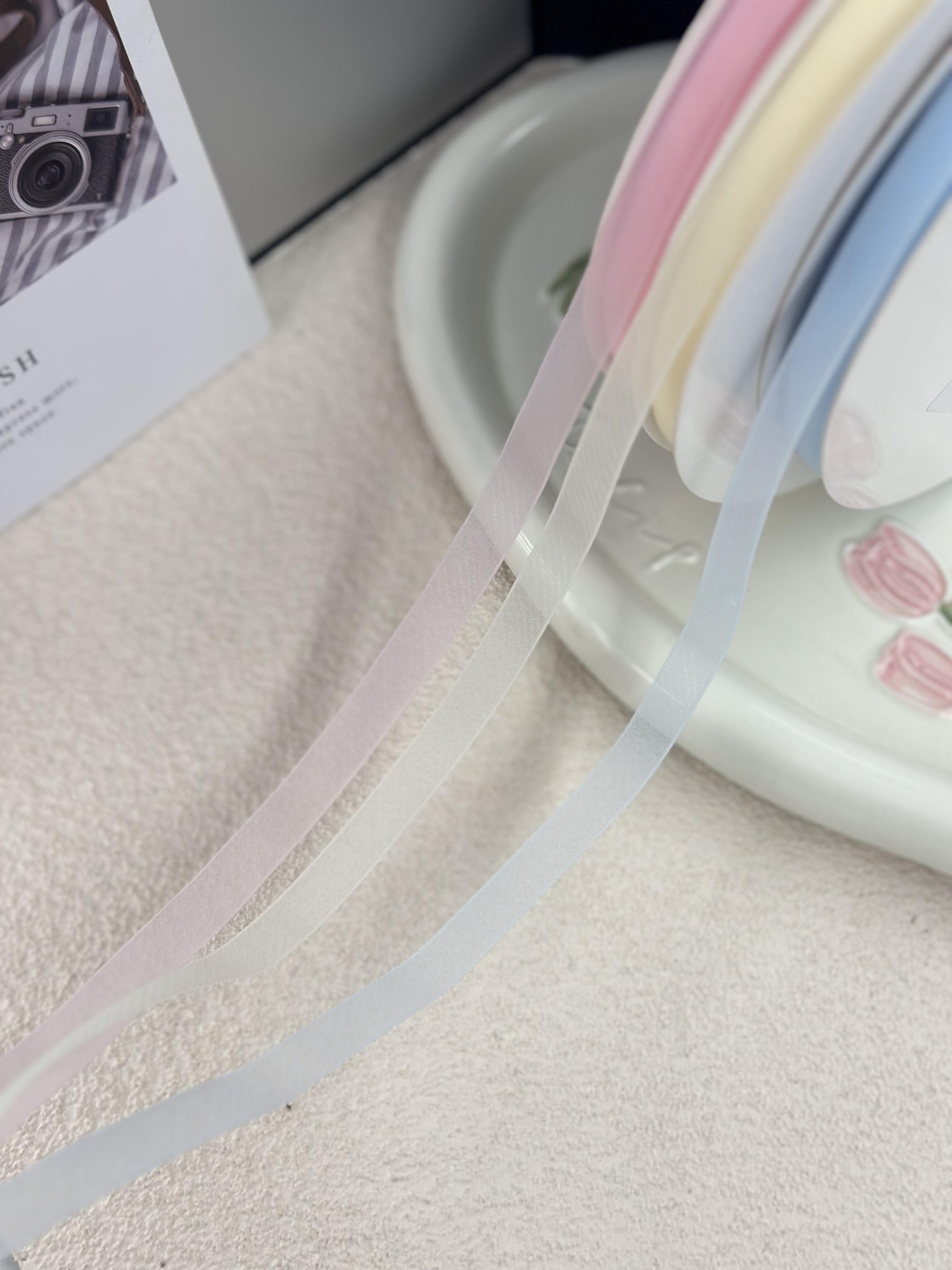 وحجاب الحليب 1CM ينطبق على الأغلفة المتعددة الألوان مثل أغلفة الهدايا، والقوس، والربط بحزم الزهور، والحرف اليدوية، وما إلى ذلك Specification image