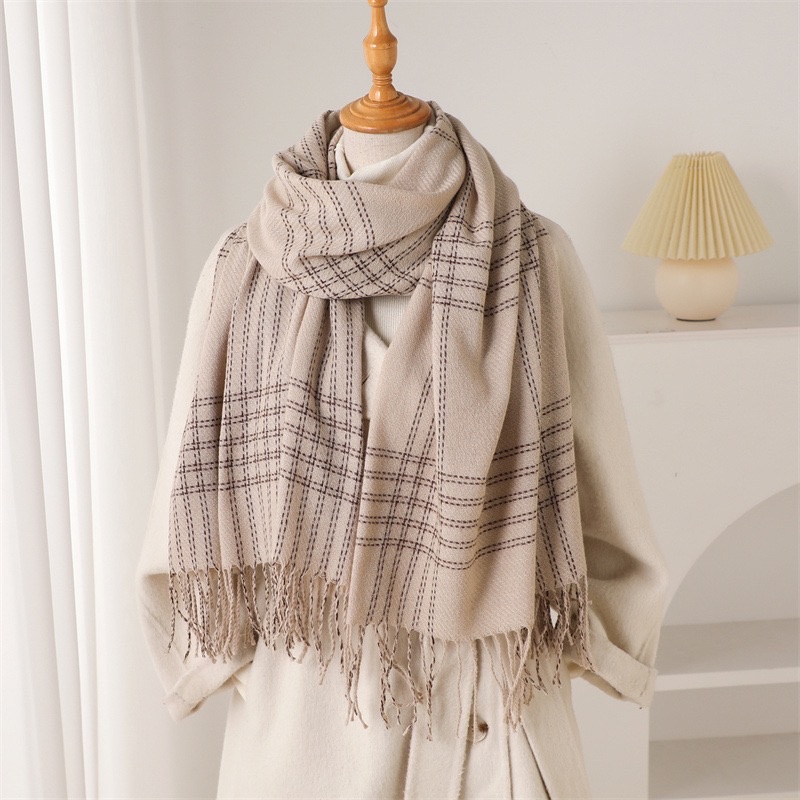 A faux cashmere scarf is a comfortable shawl and scarf for women to keep warm in autumn and winter