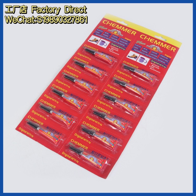 502 General-purpose Strong Instant Adhesive, high-strength quick-drying super adhesive, direct sales from the manufacturer. Instant adhesive in 12-tube packs for export wholesale detail image 4