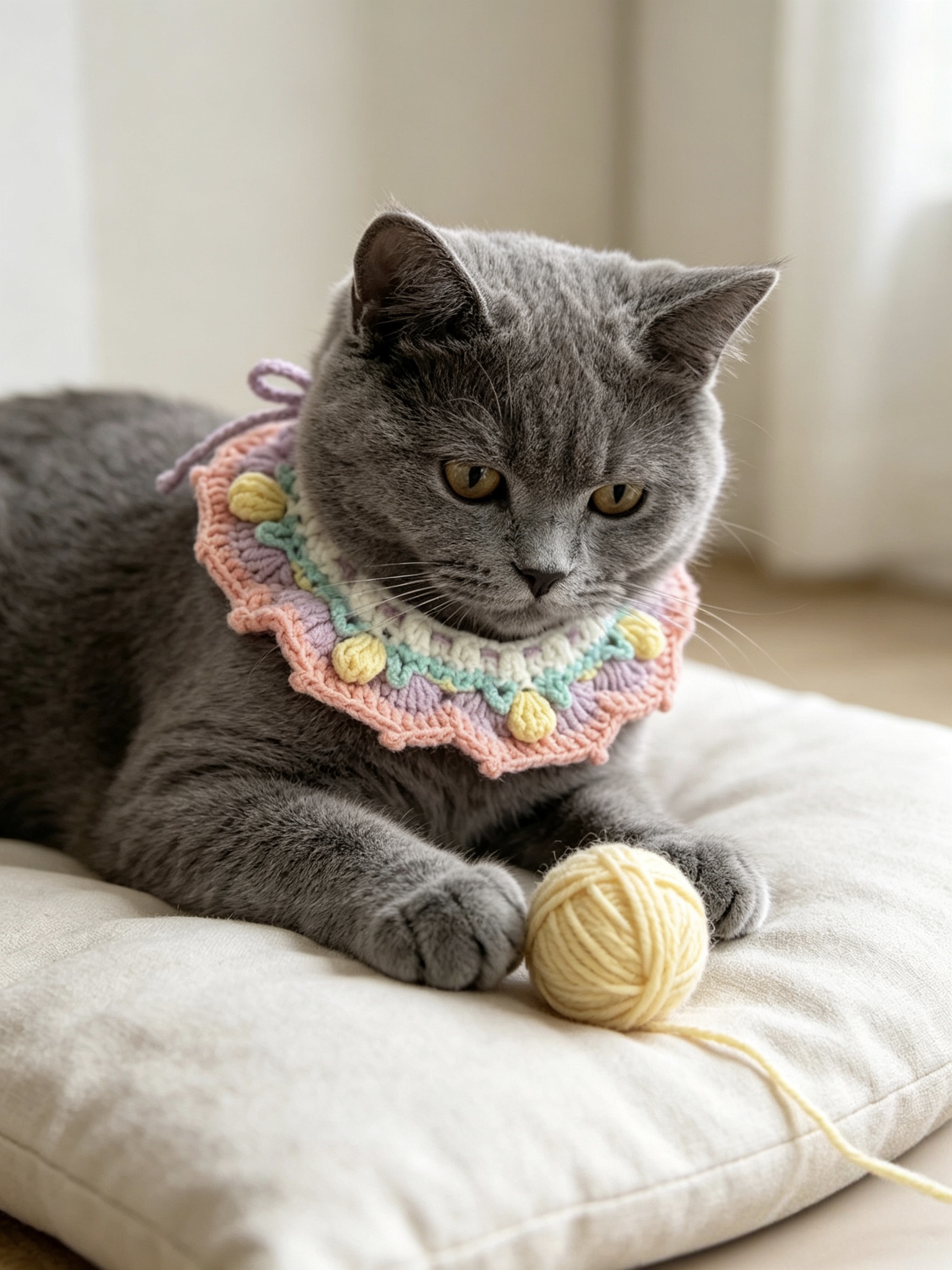 Macaron arco iris shell pet ganchos collar tender bump color gato perro foto cuello cuello cuello cuello ajustable collar de lana