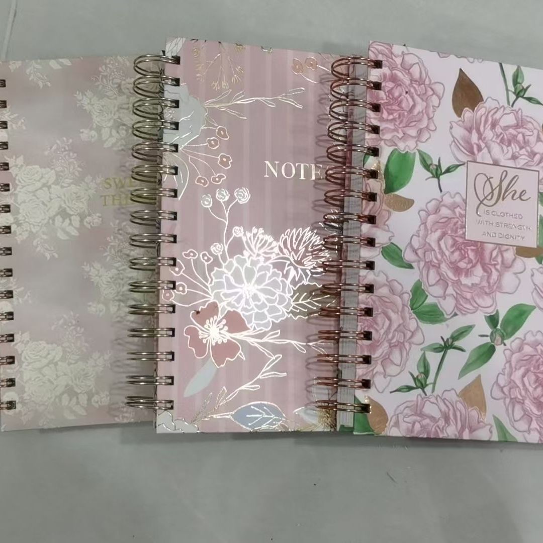 Export to Mexico coil book, flower coil book customization, horizontal line coil book customization, handbook customization, flower customization