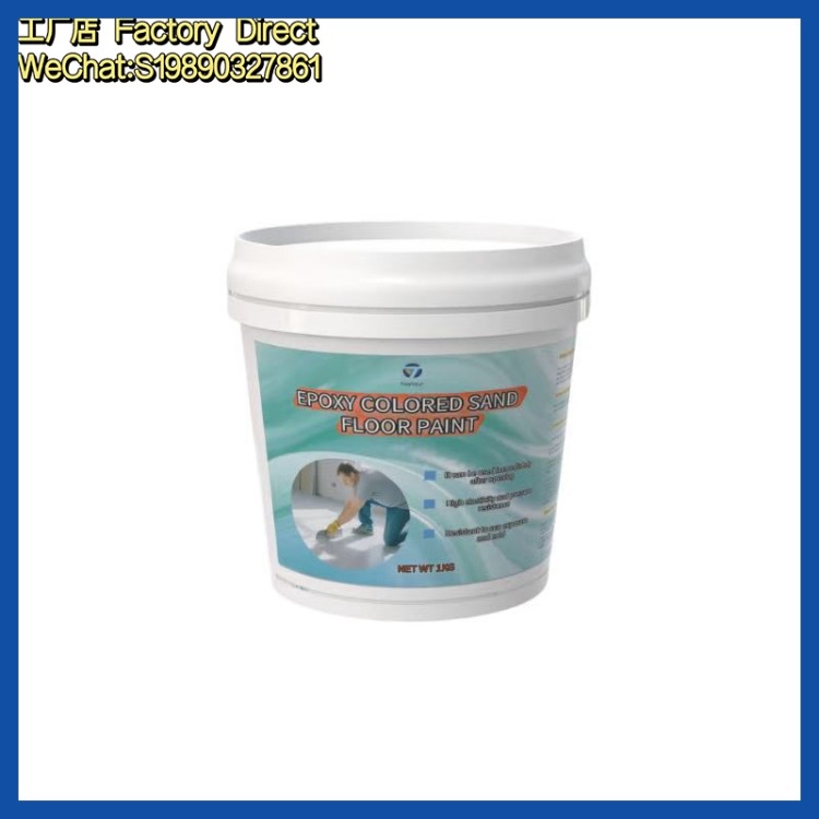 Pintura de piso de arena de color epoxi piso de cemento especial antideslizante resistente al desgaste azulejos de piedra de molino líquido renovación y transformación autonivelante venta directa de fábrica pintura de piso de barril grande