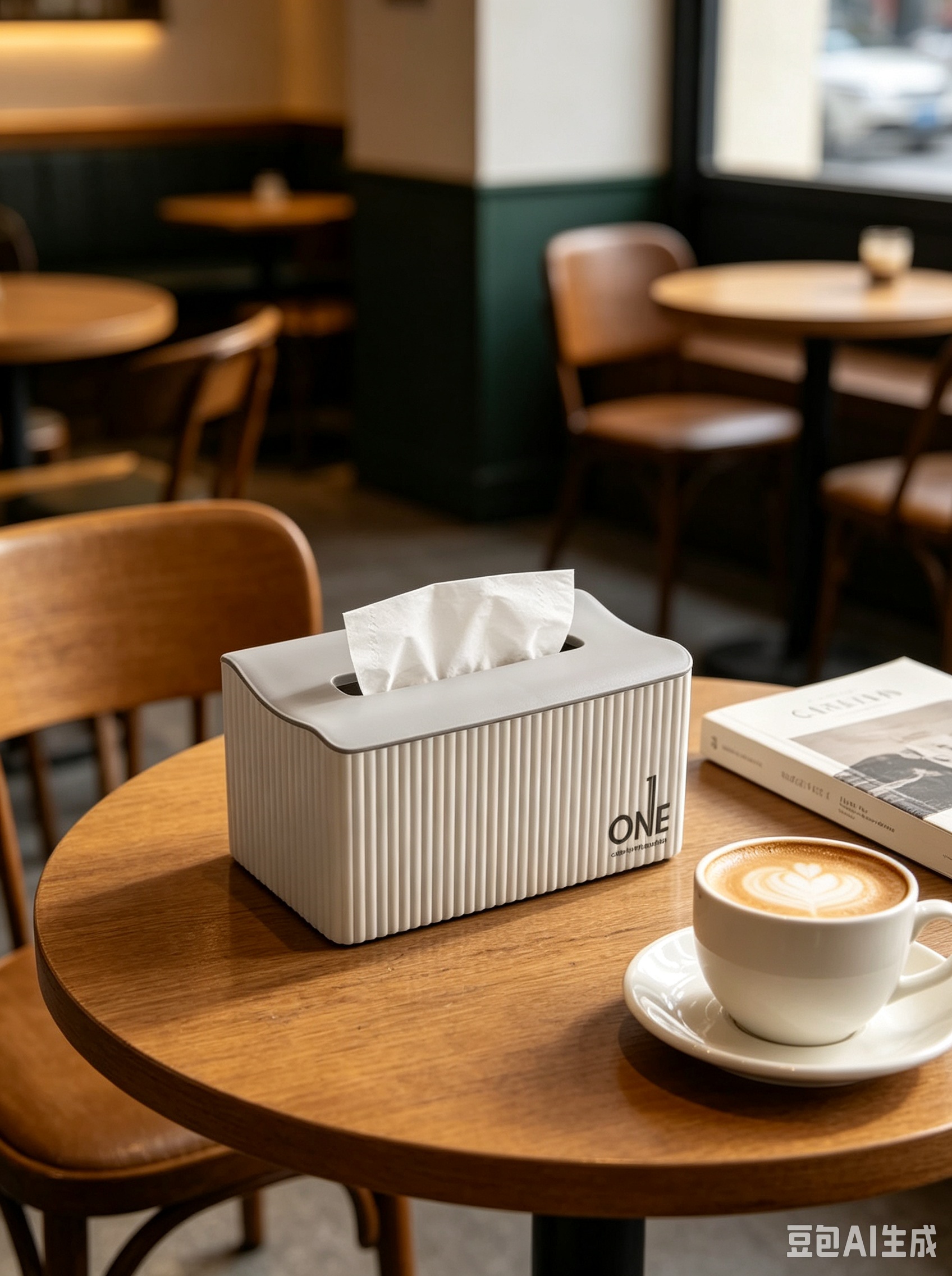 X10-2174 grayish-white tissue box, large Nordic ins high-end tissue box, coffee table desktop tissue box, creative home light luxury style tissue detail image 4