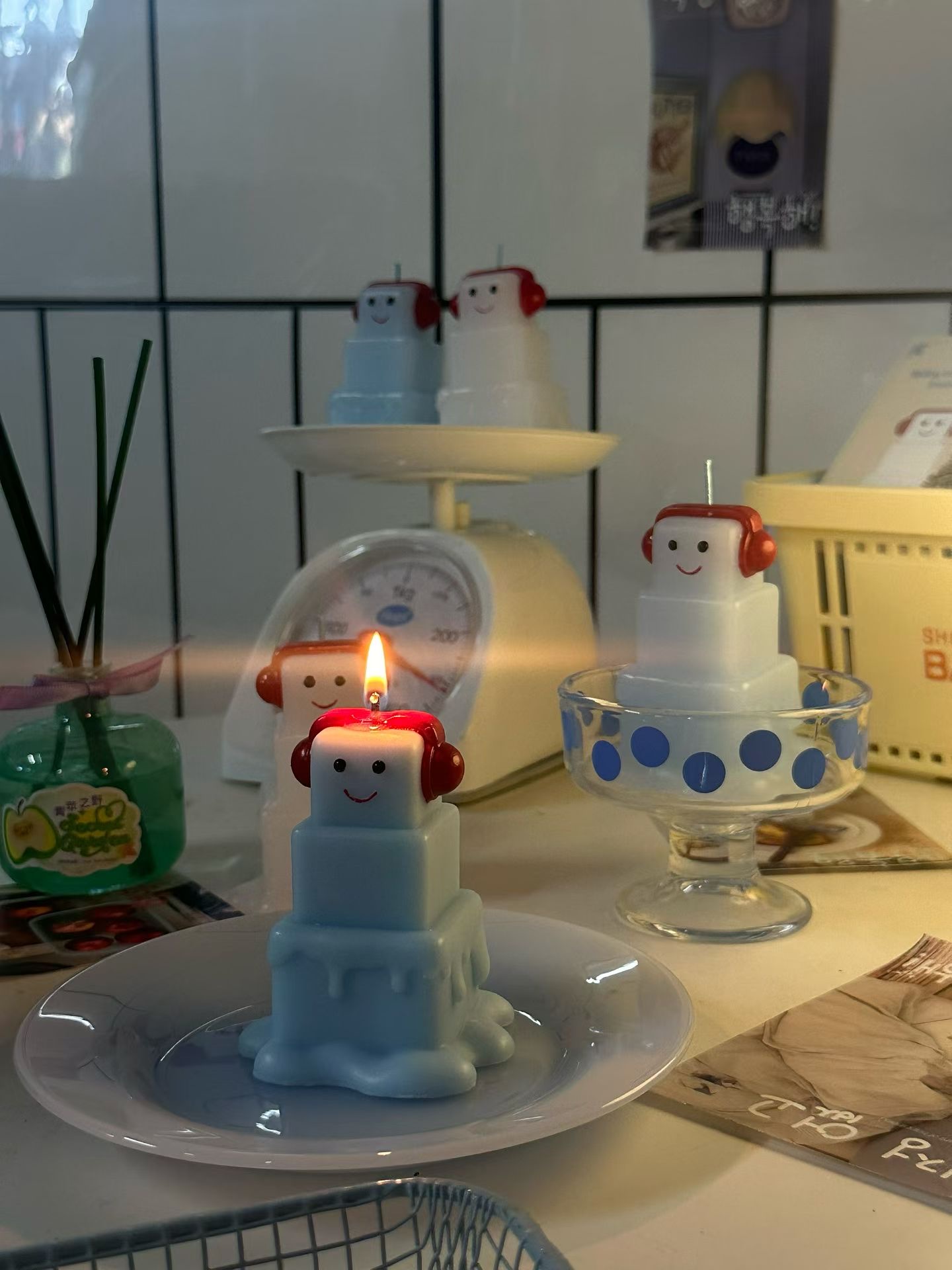 Ice Cube Snowman Candle Christmas Series Scented Candle Ornaments Creative Gifts Handmade Cute Souvenirs Item Picture