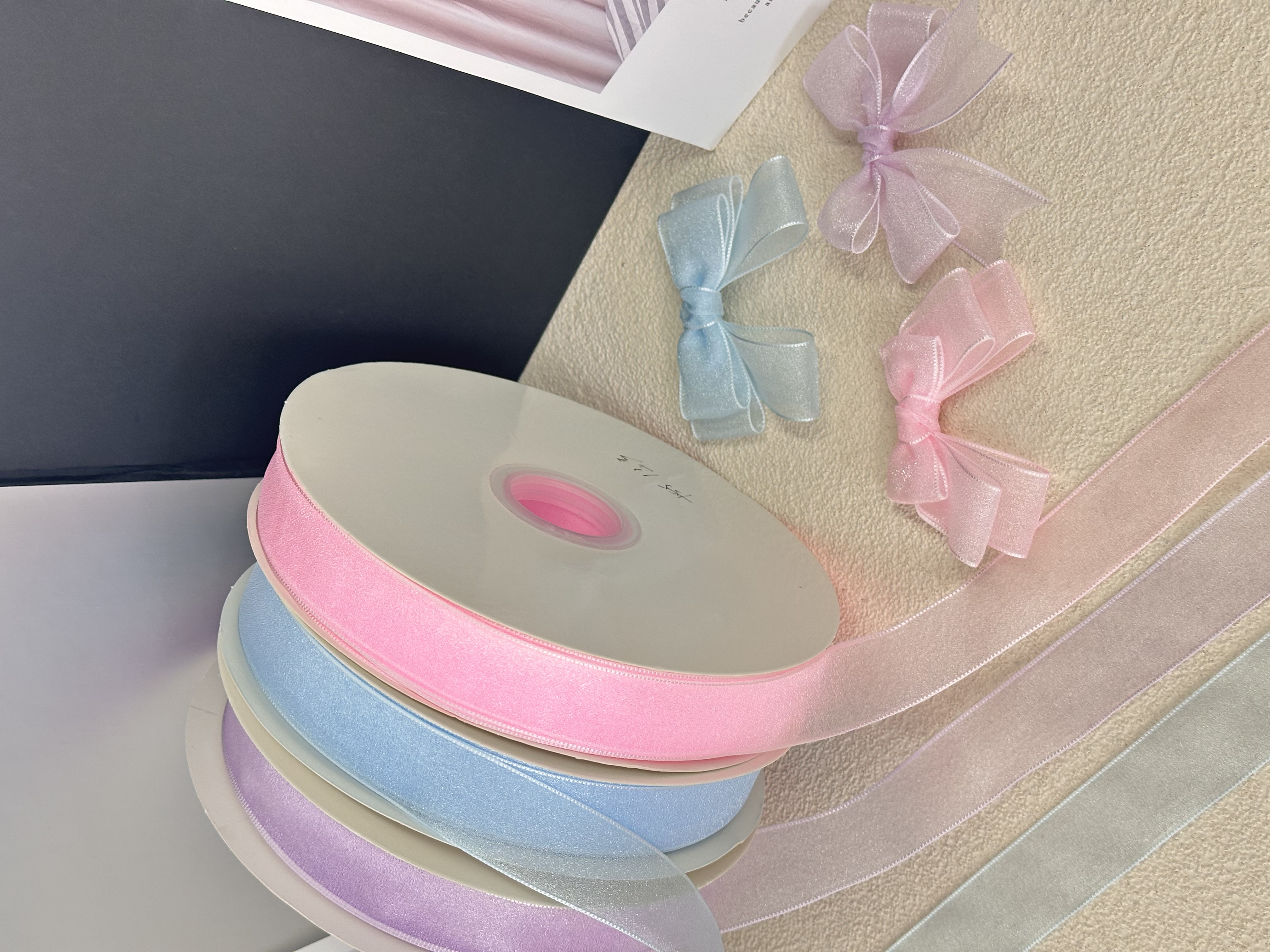 2.5cm pearl yarn is suitable for diy, gift box packaging, bouquet decoration, and handcrafted hair accessories. Multiple colors are available detail image 6