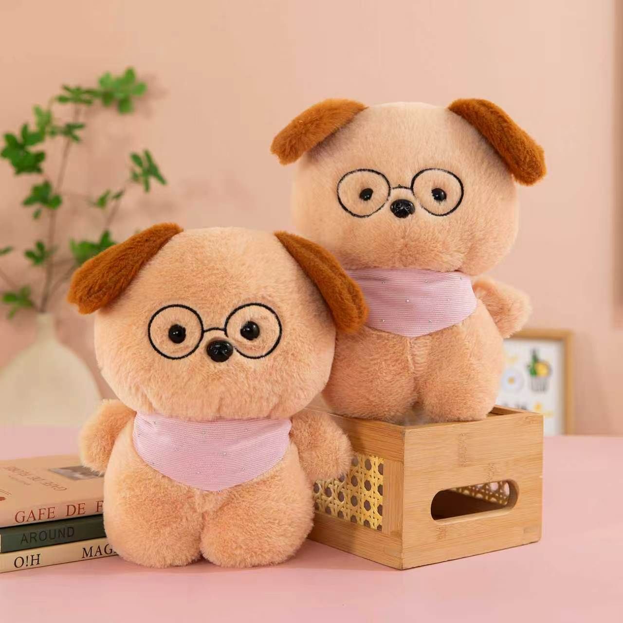 Pink plush doll, plush toy, cute throw pillow, children's gift