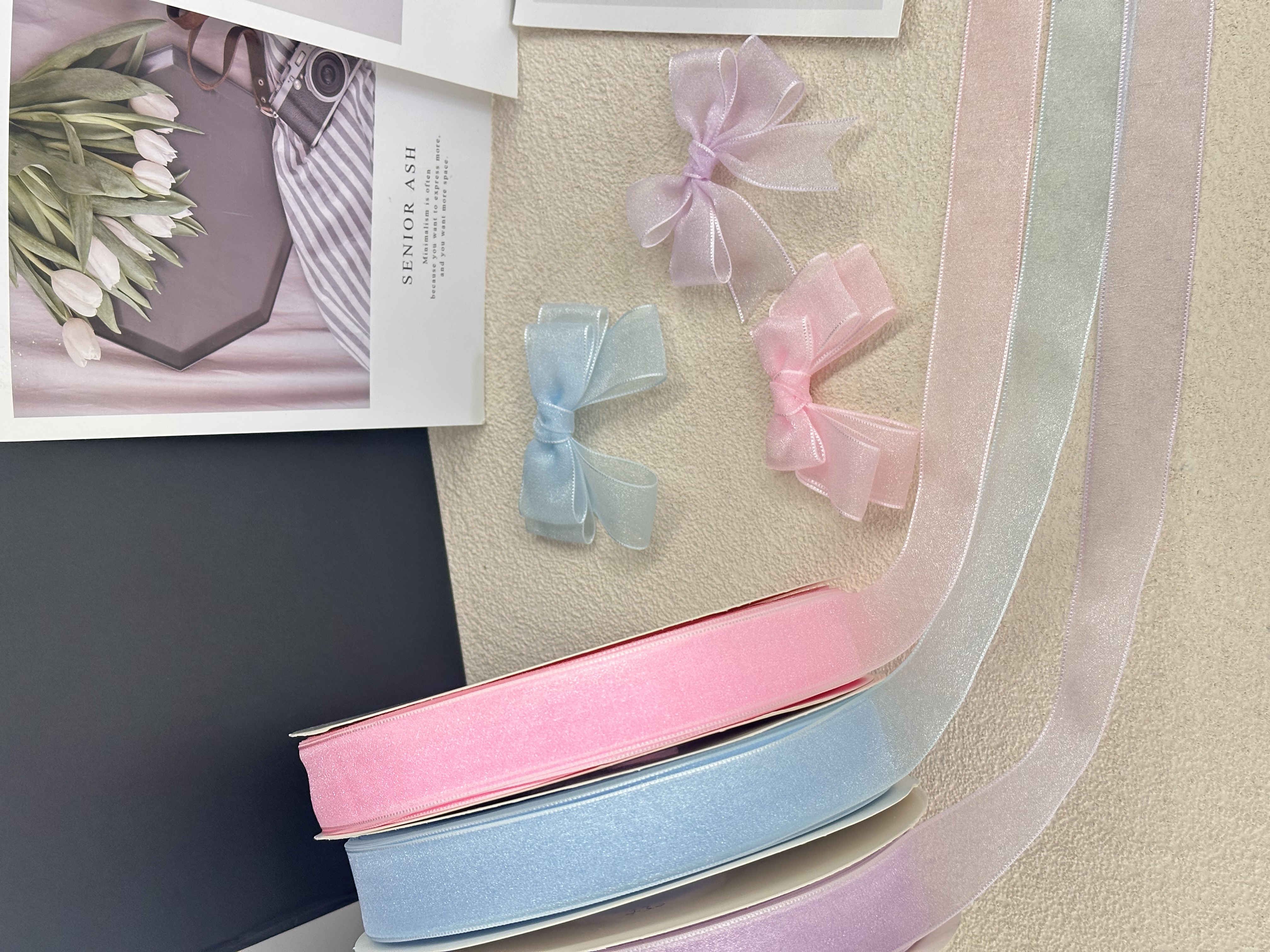 2.5cm pearl yarn is suitable for diy, gift box packaging, bouquet decoration, and handcrafted hair accessories. Multiple colors are available detail image 5