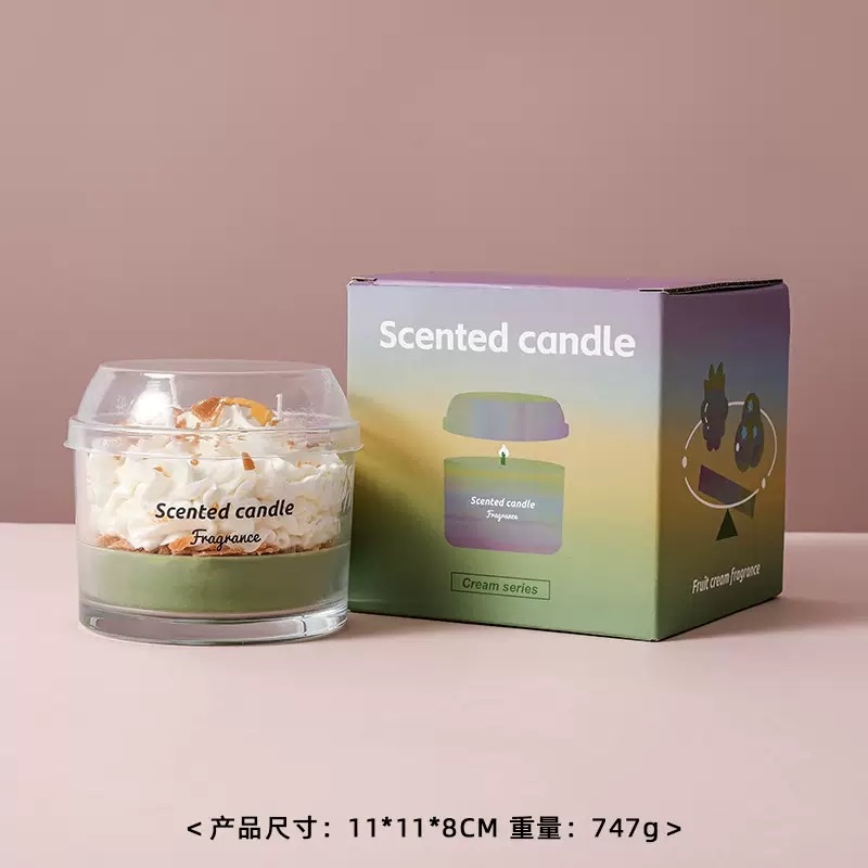 Postres vidrio velas perfumadas caja de regalo acompañante de velas regalos de mano dormitorio sala de estar dejar incienso regalo de novias venta al por mayor Application Scenario