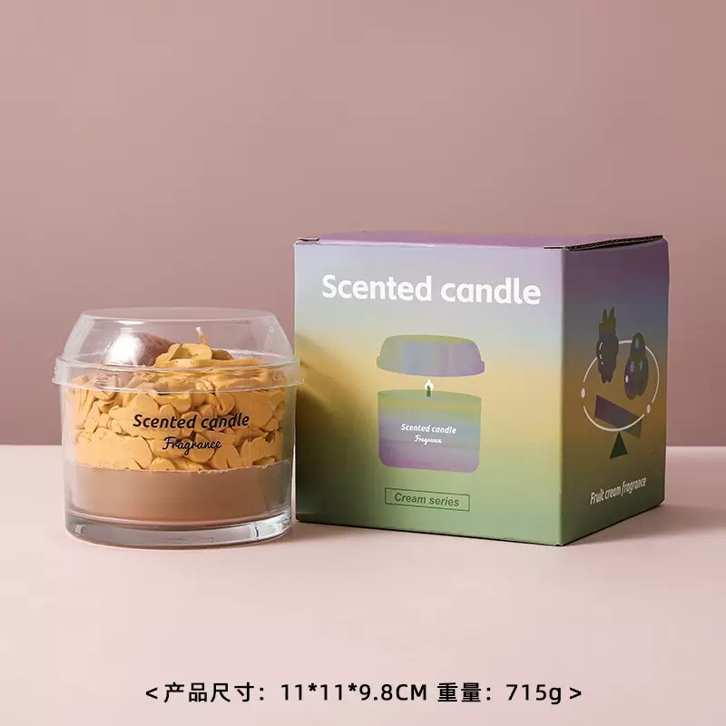 Postres vidrio velas perfumadas caja de regalo acompañante de velas regalos de mano dormitorio sala de estar dejar incienso regalo de novias venta al por mayor Specification image