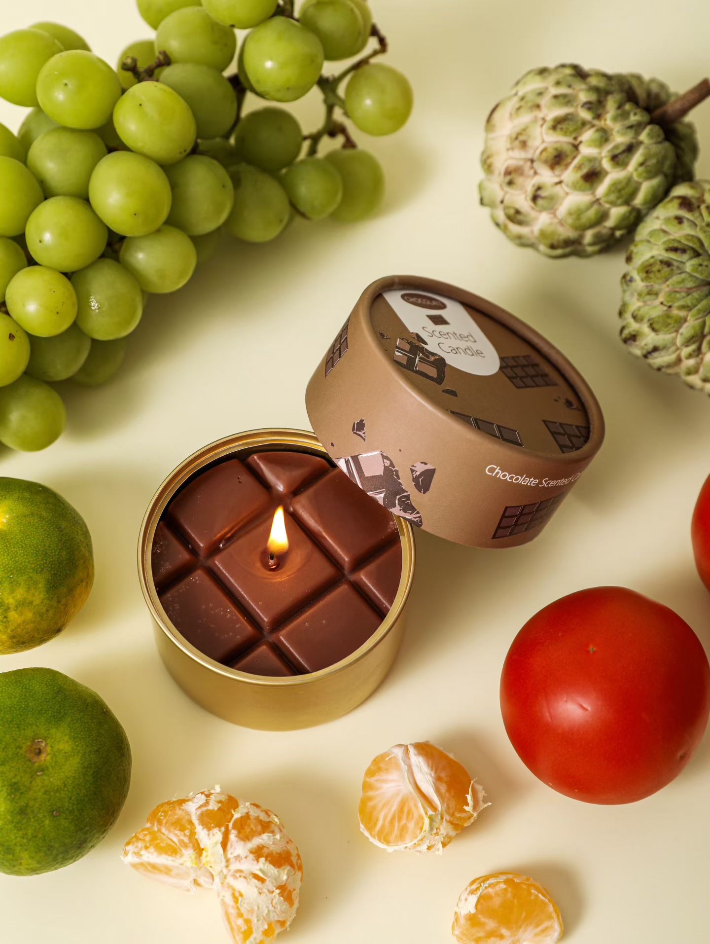 [nuevo producto] serie de velas en lata fresa chocolate una vela perfumada de tomate perfumada para el hogar interior aromaterapia fragancia Application Scenario