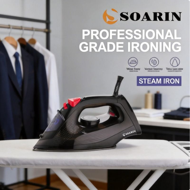 The SR-507 multi-functional steam iron for export trade, a dry ironing iron with Teflon coating, is available for wholesale