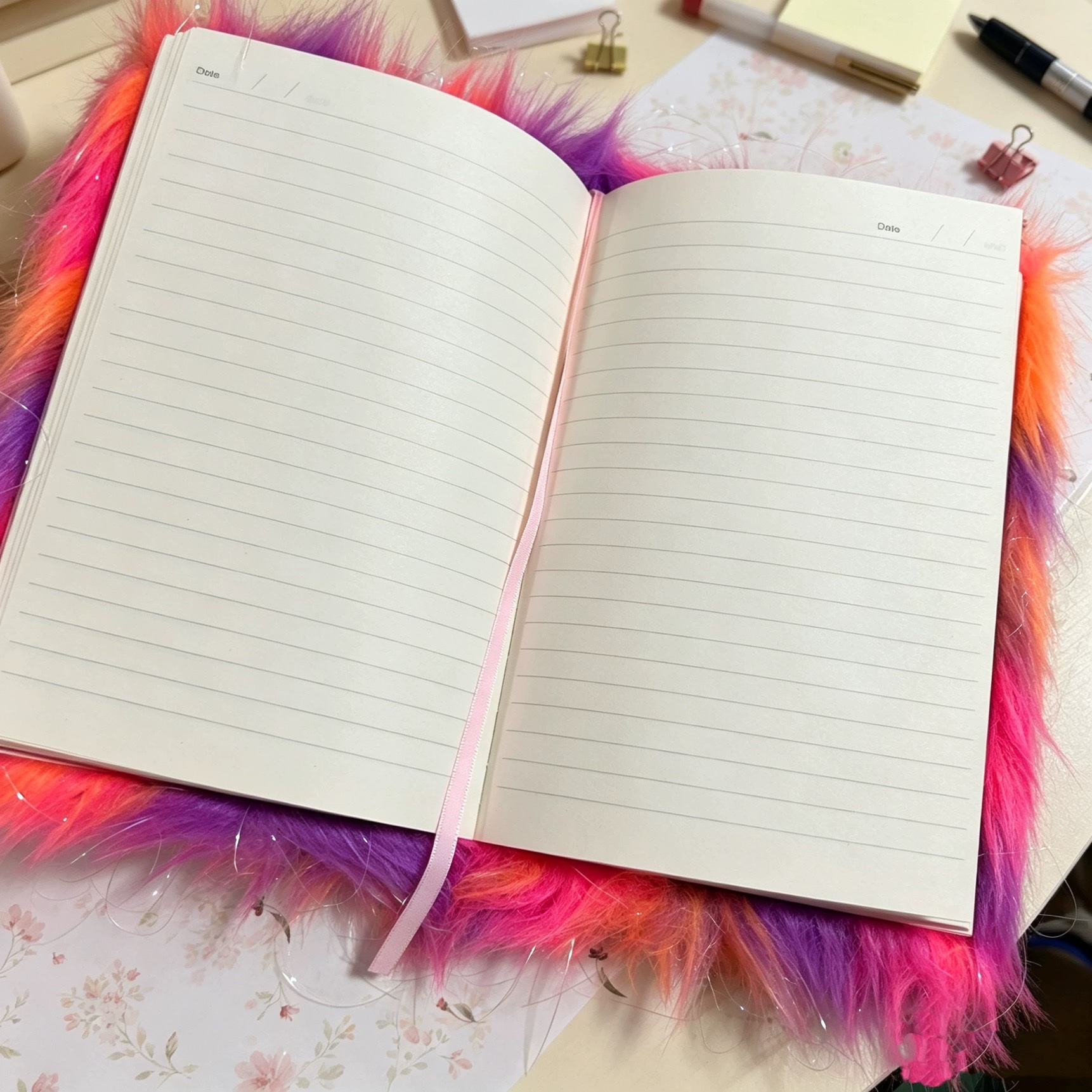 A5 كتاب خيوط الوحش الصغير ذو الفراء، مفكرة كرتونية، مفكرة Specification image