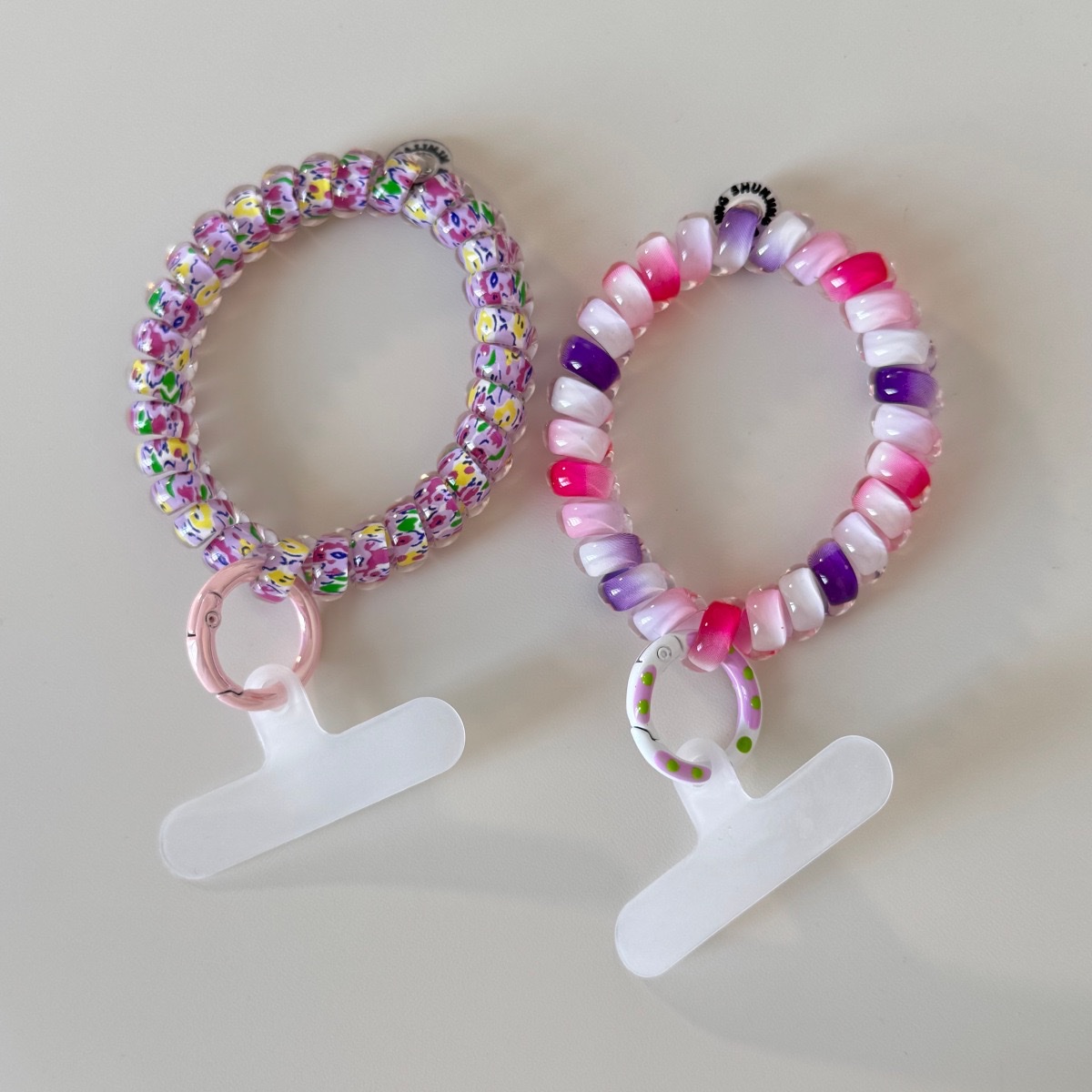 Macaron colored glitter phone line hair tie, ins girl gradient candy color, no trace, no damage to hair, fresh headband detail image 8