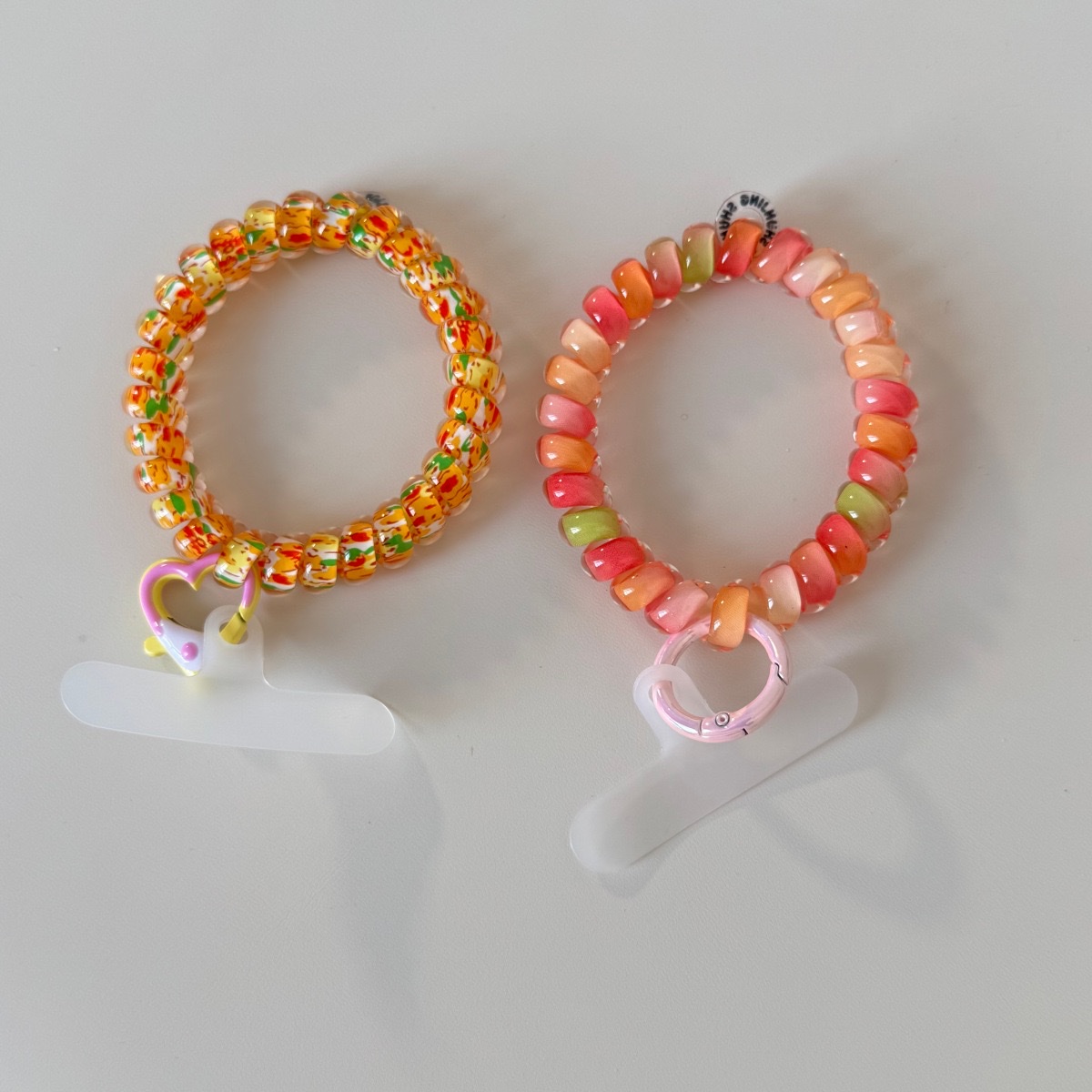 Macaron colored glitter phone line hair tie, ins girl gradient candy color, no trace, no damage to hair, fresh headband detail image 12