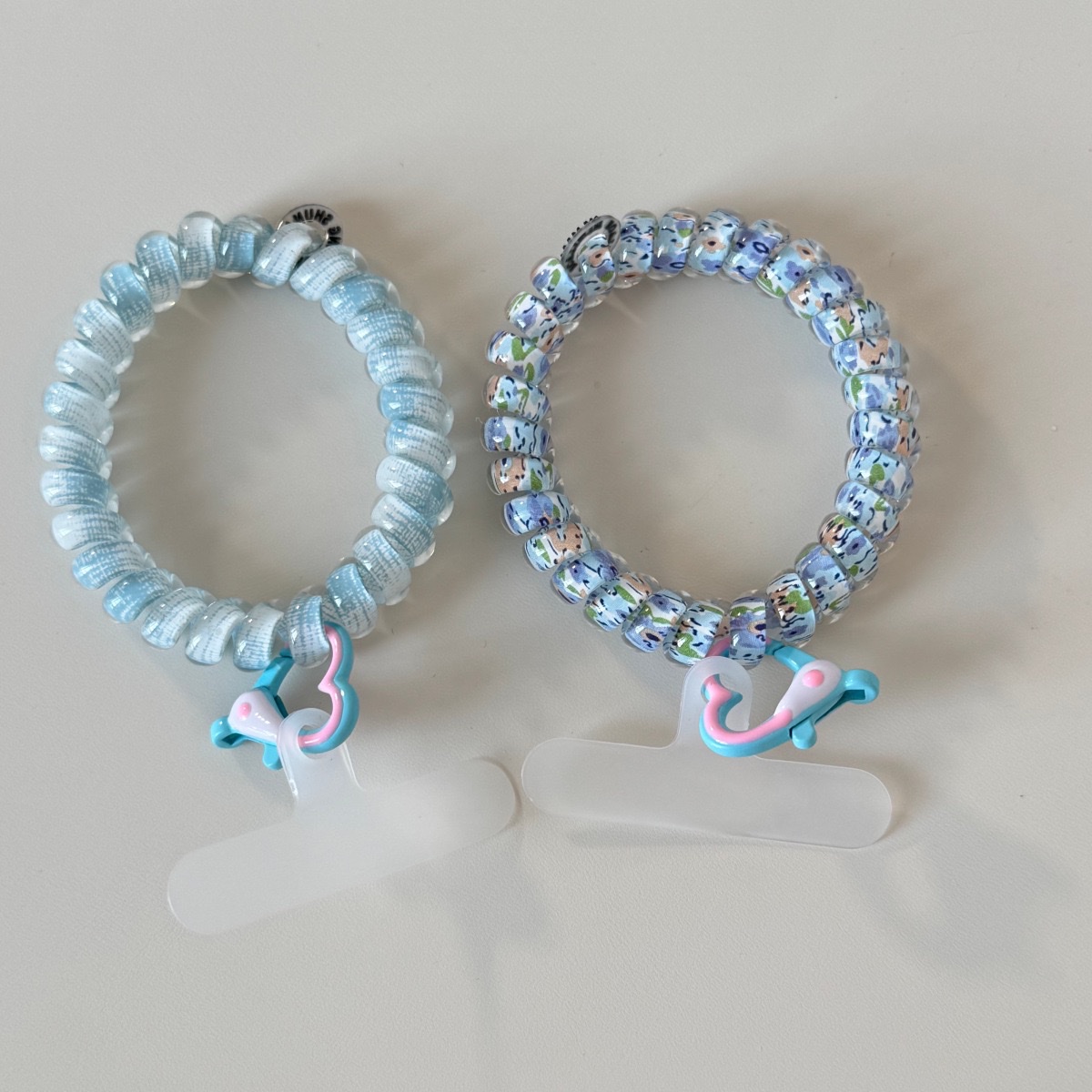 Macaron colored glitter phone line hair tie, ins girl gradient candy color, no trace, no damage to hair, fresh headband detail image 9