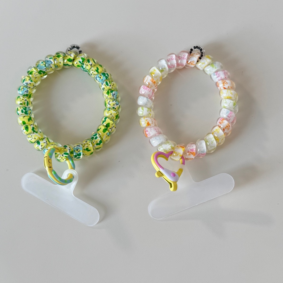 Macaron colored glitter phone line hair tie, ins girl gradient candy color, no trace, no damage to hair, fresh headband detail image 3