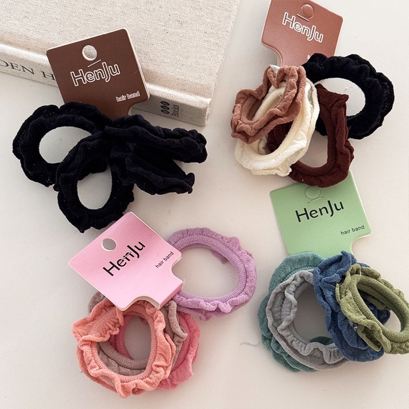 Korean-style fashionable black ear-trimmed hair band headwear, elegant bun hairstyle, high-elasticity and durable hair tie detail image 4
