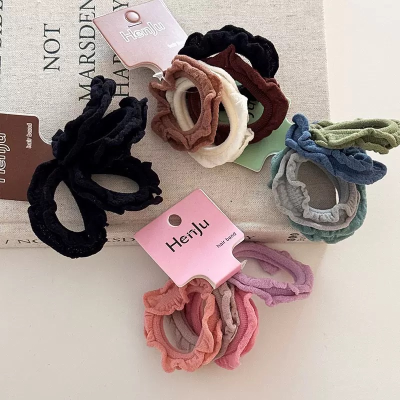 Korean-style fashionable black ear-trimmed hair band headwear, elegant bun hairstyle, high-elasticity and durable hair tie detail image 5