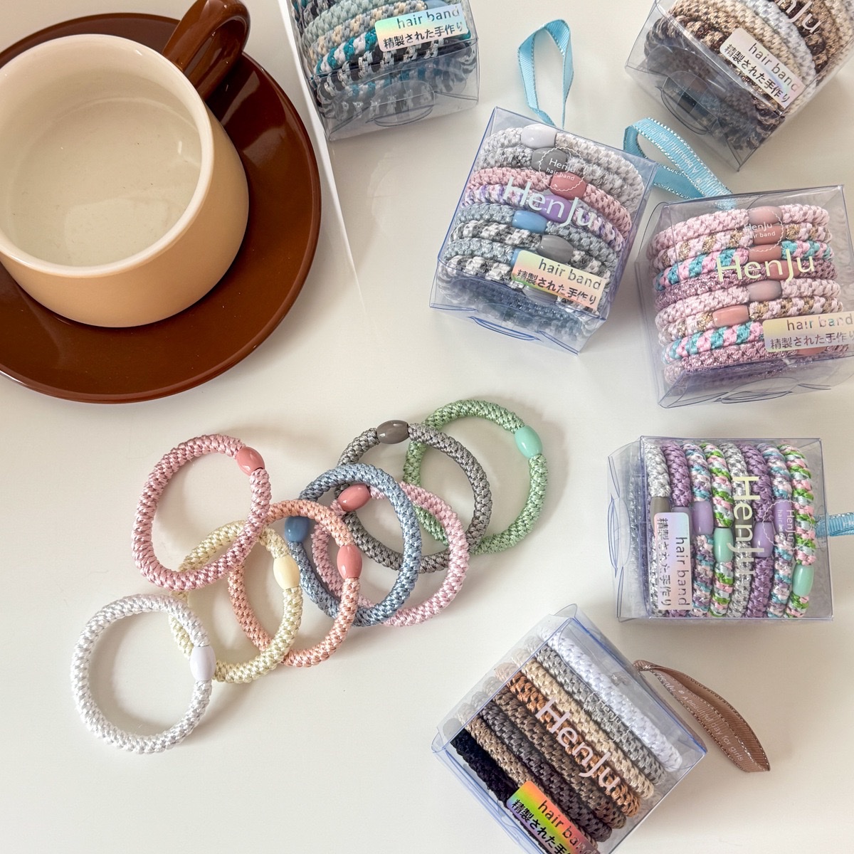 High-elasticity woven thickened hair band for women 2026 new style hair tie, durable hair band, rubber band headwear details Picture