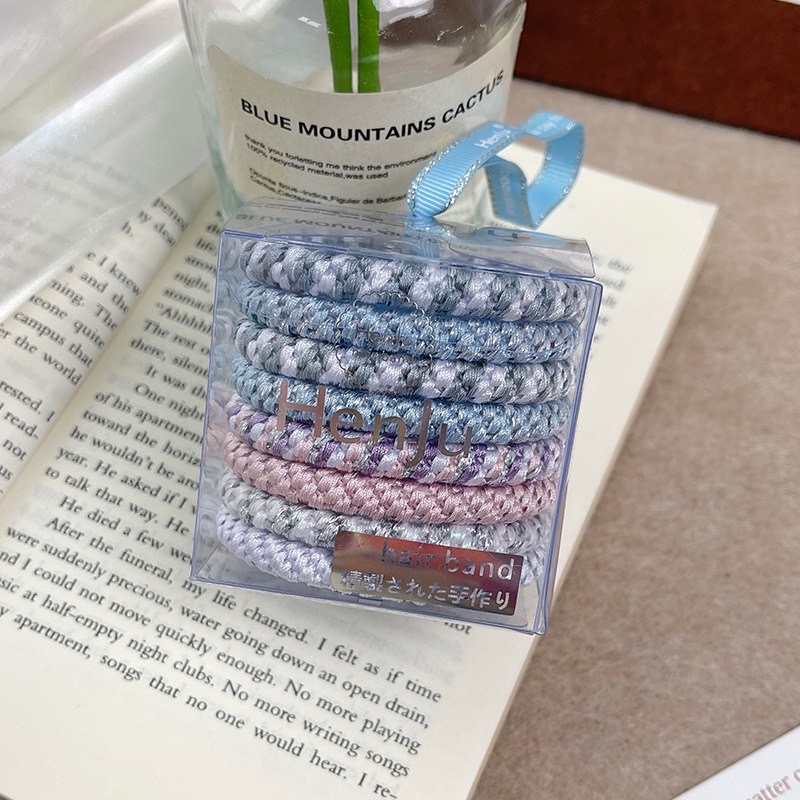 High-elasticity woven thickened hair band for women 2026 new style hair tie, durable hair band, rubber band headwear detail image 13