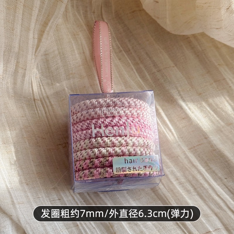 High-elasticity woven thickened hair band for women 2026 new style hair tie, durable hair band, rubber band headwear detail image 2