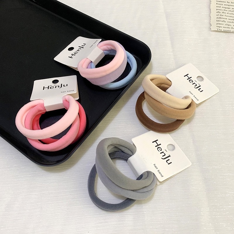 Korean high-elasticity, non-damaging hair towel band, durable quality, basic hair tie, hair band and hair accessory details Picture