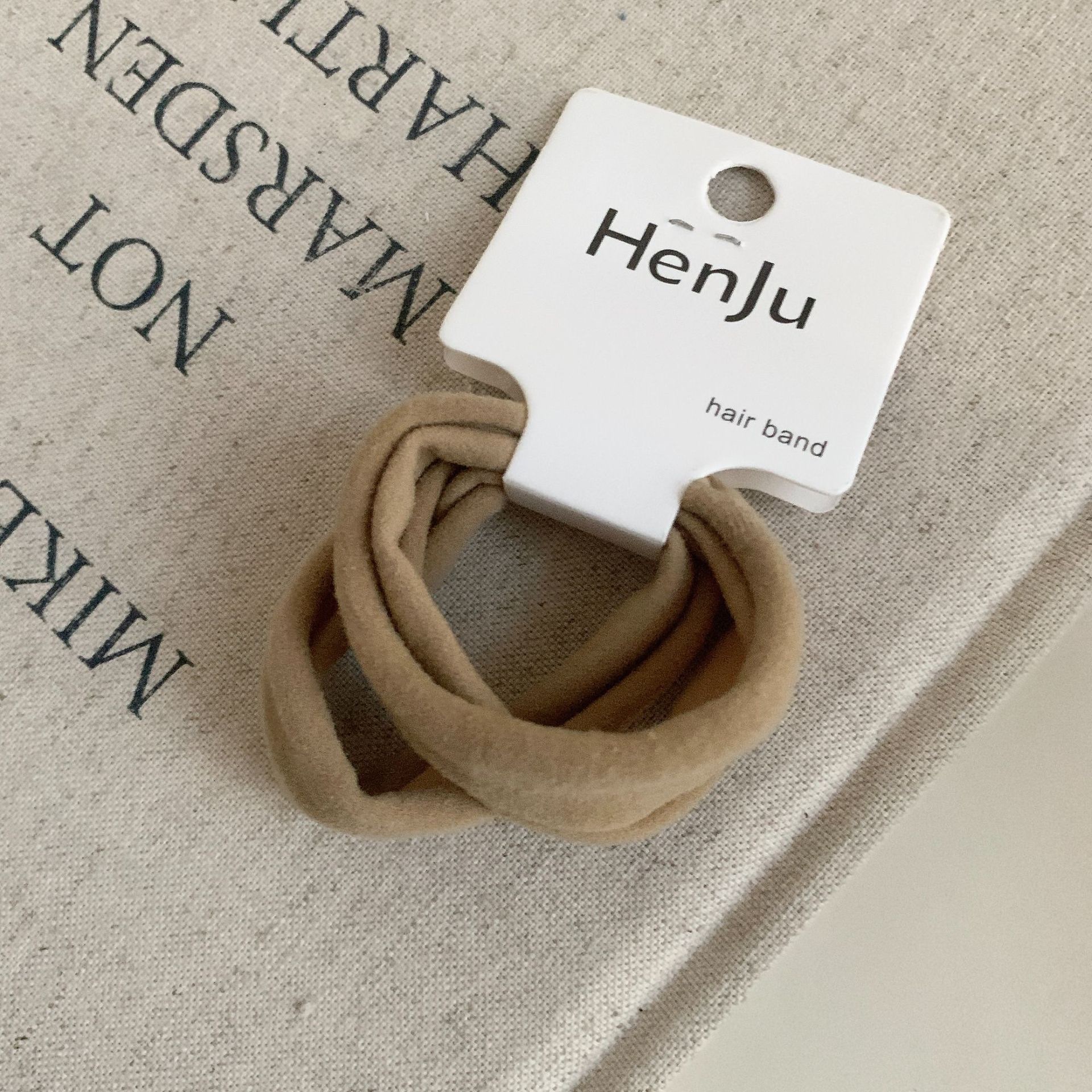 Anillo de toalla minimalista conjunto de cordón de pelo de alta elasticidad conjunto de base anillo de pelo cordón de cabeza cabeza atada cordón de cuero adorno de pelo detail image 10
