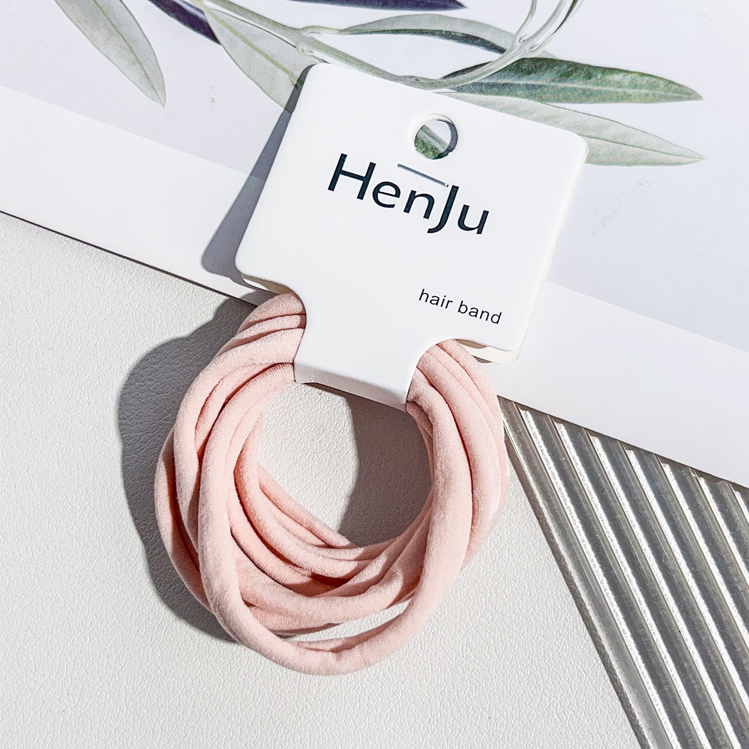 Korean-style seamless towel loop headband for girls, high-end hair tie, high-elasticity rubber band, hair cover and hair accessory detail image 5