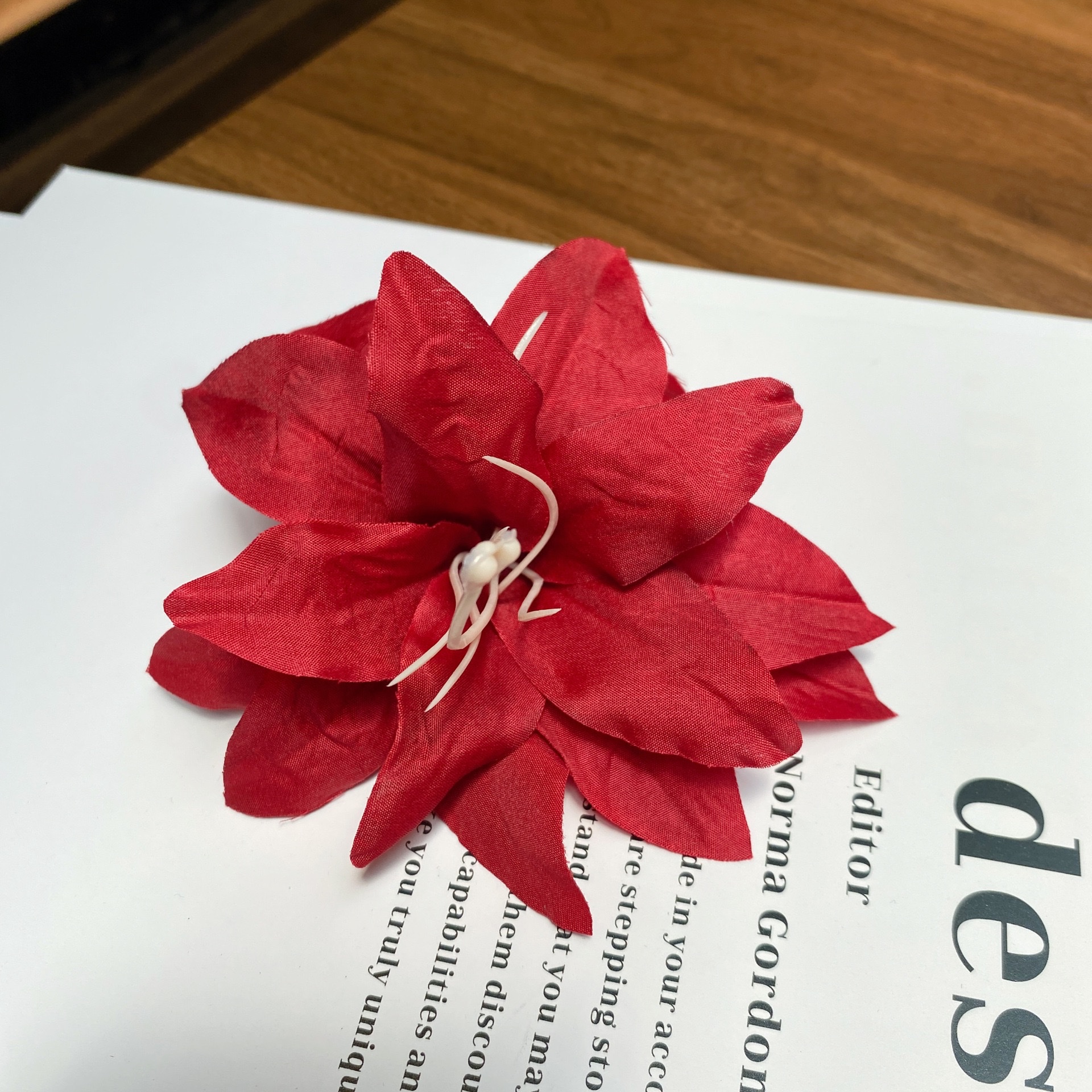 Retro lily headwear, simulated flower hair clips, flower headwear, traditional Chinese style cheongsam, new Chinese style ancient kimono hair accessories detail image 4