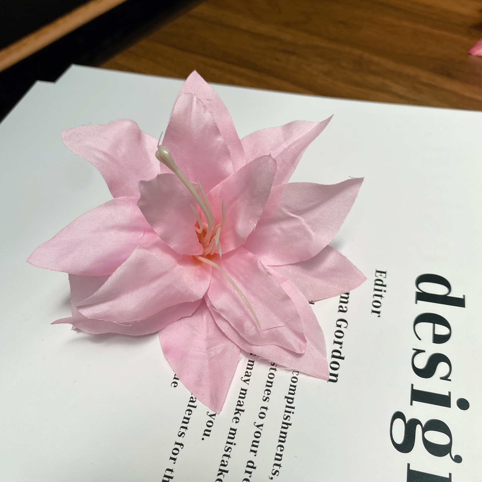 Retro lily headwear, simulated flower hair clips, flower headwear, traditional Chinese style cheongsam, new Chinese style ancient kimono hair accessories detail image 1