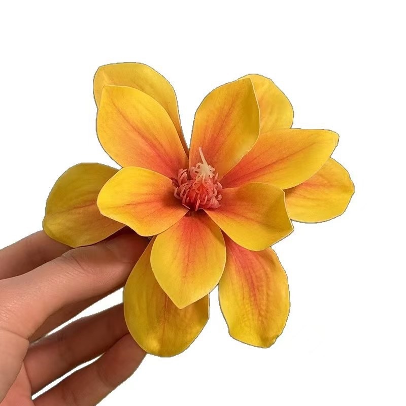 Seaside vacation style Cymbidium flower hairpins for women's outing photos side clip hairstyle flower plate hair accessories Application Scenario