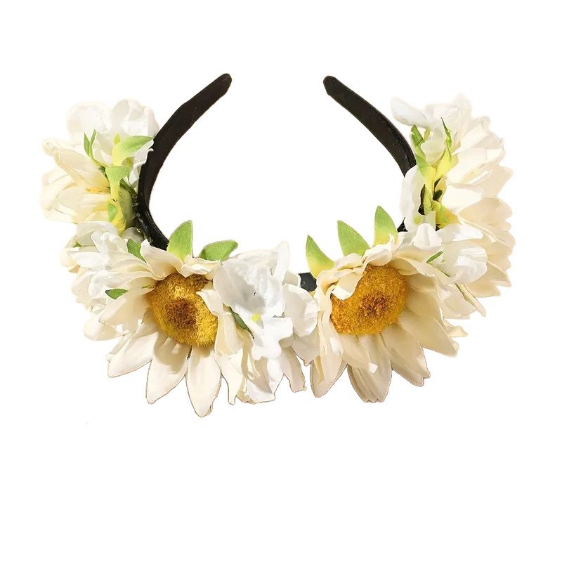 Sweet and cute style large sunflower-shaped ladies' headband for daily wear and birthday party headwear wholesale Application Scenario