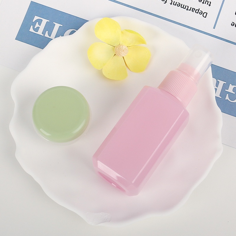 Travel portioned bottle set, portable personal care storage bag, business trip and travel portable skin care portioned combination with folding comb detail image 5