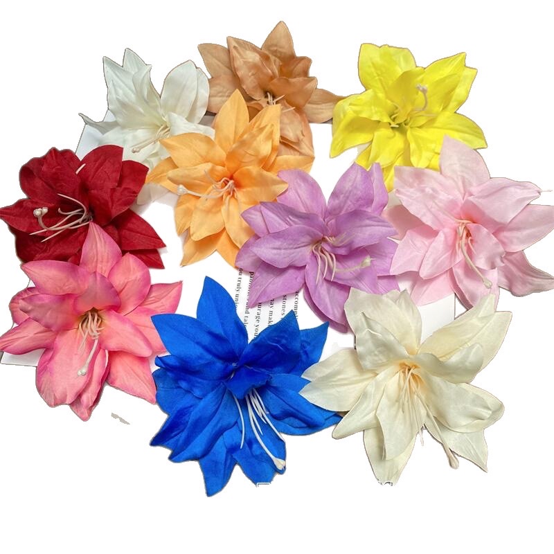 Retro lily headwear, simulated flower hair clips, flower headwear, traditional Chinese style cheongsam, new Chinese style ancient kimono hair accessories Specification image