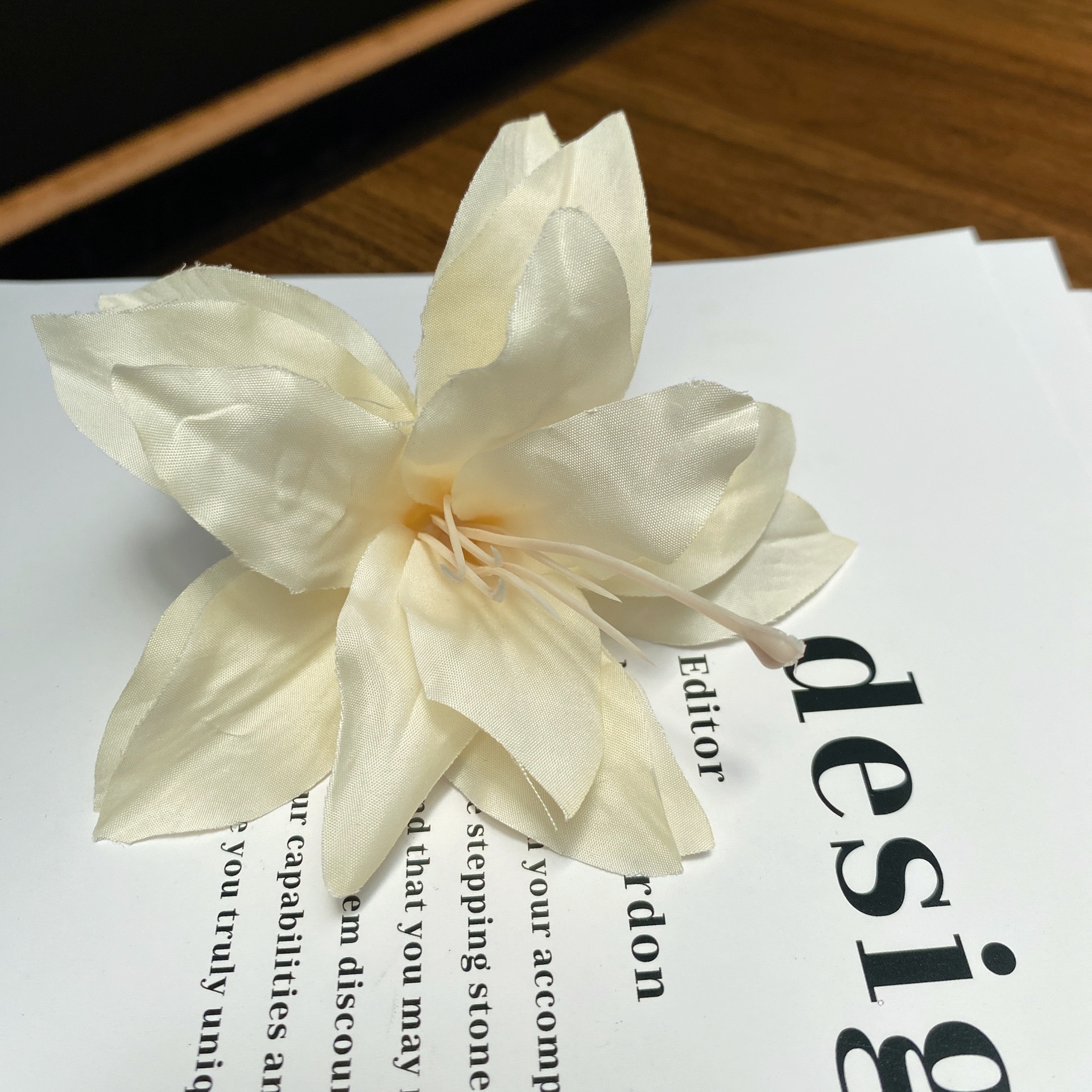 Retro lily headwear, simulated flower hair clips, flower headwear, traditional Chinese style cheongsam, new Chinese style ancient kimono hair accessories detail image 5