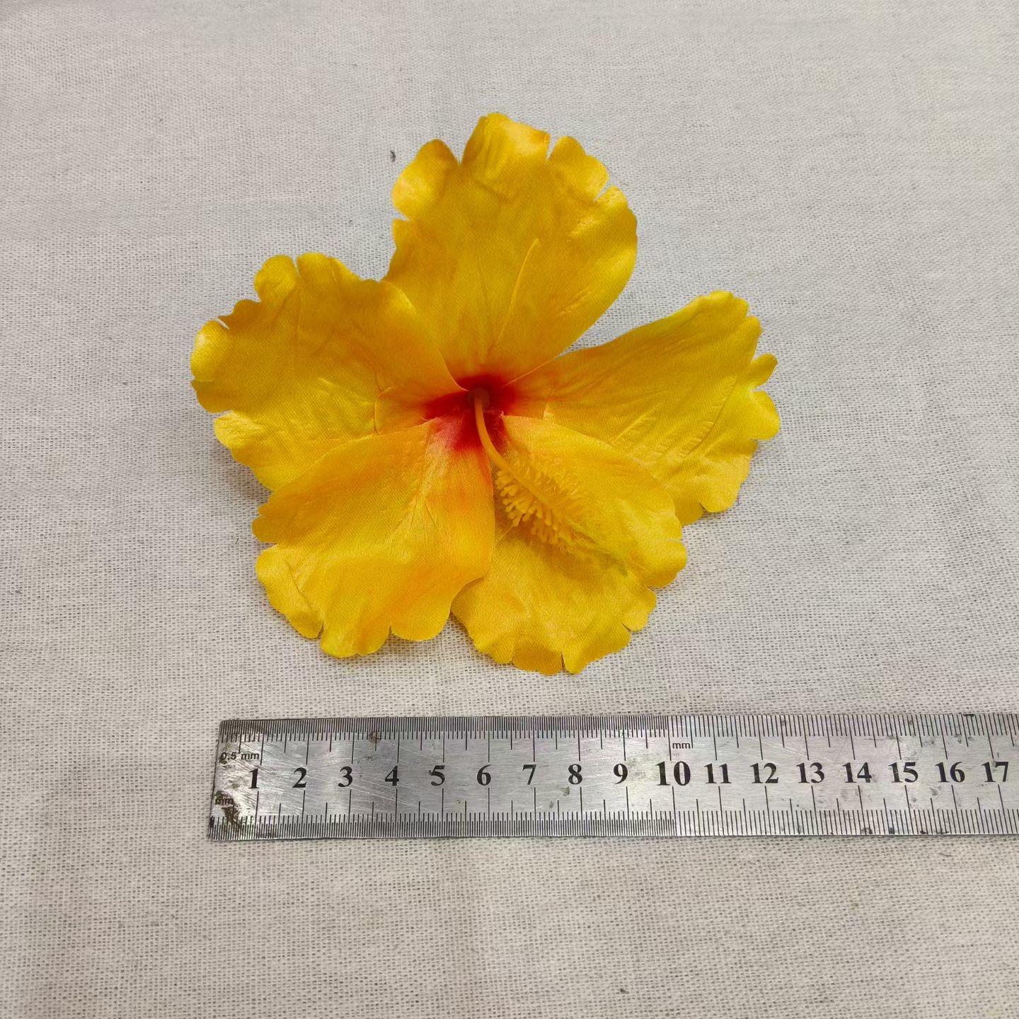 扶桑花发夹外贸仿真大花朵侧边夹度假拍照头饰女白底实物图
