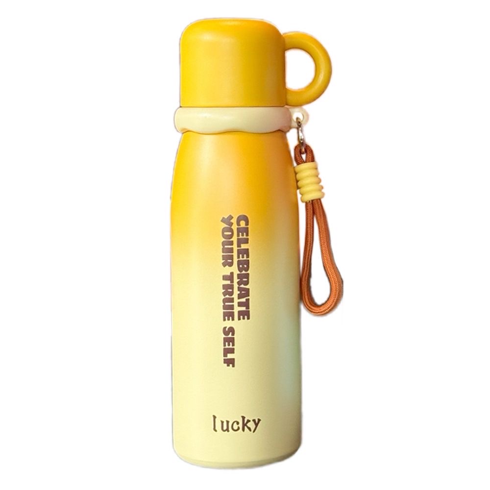 High appearance level gradient insulated cup, one cup for three drinks, girls' straw water cup, portable large-capacity student stainless steel cup Item Picture